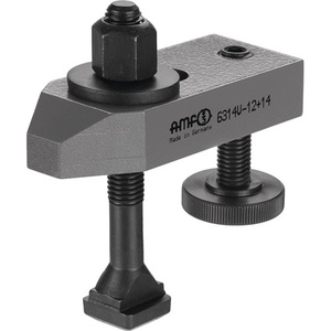 No. 6314V Iron <b>Clamps</b> for T-Slot 14 mm Clamping Height 10-38 mm Screw M12 X 14 X 100 mm AMF - Product Image 1