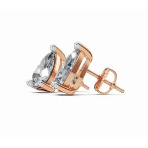 Boucles d'oreilles clous en diamant solitaire poire Aurelias, or 9 KT, 14 KT, 18 KT, bijoux de laboratoire, vente en gros, OEM, fournisseur d'exportation B2B - Product Image 6