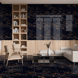 Trusted Indian Manufacturers Deliver World Class 60x60cm <b>Stone</b> Imitation Texture 10mm Thick Wear-Resistant Porcelain Floor Tiles - Product Image 1