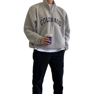 Sweat-shirt pour homme à capuche 100% coton d'hiver avec fermeture éclair en molleton français Streetwear Coupe régulière Imperméable Respirant Coupe-vent - Product Image 2