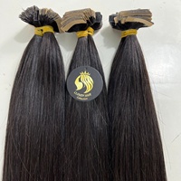 Cheveux humains vierges bruts brésiliens Remy en gros, bouclés à la française/frisés, double trame, pointe plate, extensions à bandes adhésives, I-Tip, haute qualité