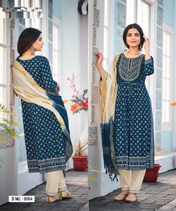 เรยอนดูฮัตตาหนัก14กก. ลายสีทองเสื้อผ้าสไตล์อินเดียและปากีสถาน - Product Image 4