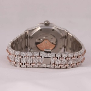 Montre pour hommes en or rose avec moissanite automatique et couleur or pour montre unisexe Montre à bijoux tendance - Product Image 2