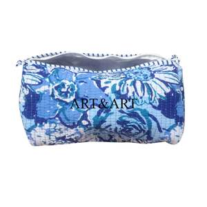 Ensemble de 3 pochettes matelassées en coton multifonctionnelles, sacs à cosmétiques élégants, grande capacité, légers, logo personnalisable, fermeture à glissière - Product Image 5