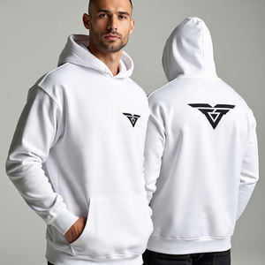 เสื้อฮู้ดโอเวอร์ไซส์สำหรับผู้ชาย, เสื้อฮู้ดแขนปกติ/พิมพ์โลโก้ได้ตามต้องการสำหรับฤดูหนาวเสื้อผ้าแนวสตรีทเสื้อมีฮู้ดแบบเรียบ500 GSM - Product Image 5