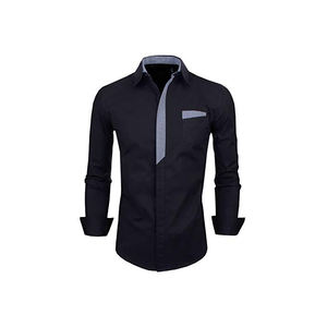 เสื้อเชิ้ตสแนปแขนยาวสำหรับผู้ชายเสื้อกีฬาแขนยาวสองกระเป๋ารุ่นพื้นฐานสไตล์ตะวันตกออกแบบได้หลายสี - Product Image 4