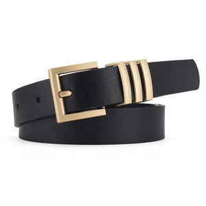 New Fashion Genuine Leather Belt with Metal Pin Buckle Belt for Men's Luxury Leather <b>Jeans</b> Belts - Product Image 1