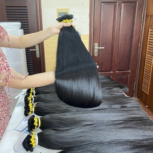 ใหม่ขายส่งกระดูกตรงดิบเวียดนามสีดําธรรมชาติจํานวนมากต่อผม 100% ผมมนุษย์เวียดนามโรงงาน - Product Image 4