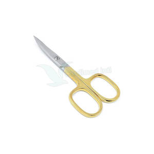 Soins de beauté ciseaux à cuticules incurvés ultra fins en acier inoxydable extra fin 3.5 pouces ciseaux à ongles pour manucure - Product Image 1