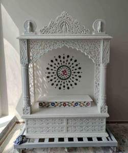 Fabriqués à la main exquis Makrana marbre Temples complexes Statues Design moderne Style personnalisé maison astucieusement conçu Premium Stone - Product Image 1