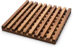 Dessous de plat vénitien, 10x10x1 pouces marron casseroles et poêles porte-théières accessoires de comptoir de cuisine antidérapants résistants à la chaleur - Product Image 6