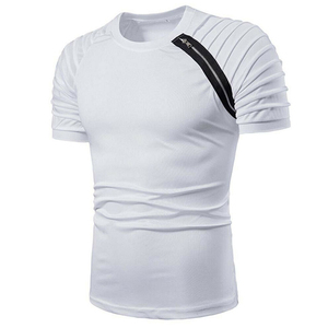 Camiseta de algodón 100% para hombre, camisetas cómodas con cuello en V personalizadas con estampado holgado para hombre, camisas de secado rápido transpirables de algodón suave - Product Image 4