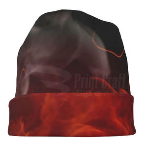 Vente directe d'usine Bonnets imprimés numériques Chapeau Marque privée Jacquard Bonnets imprimés numériques Chapeau - Product Image 4