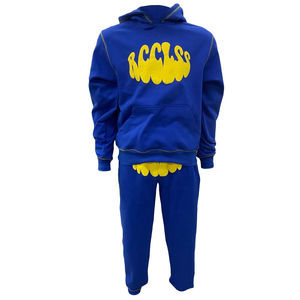 2025 chándales transpirables Unisex de alta calidad 100% algodón Casual ropa de invierno de talla grande Puff estampado chándal - Product Image 1