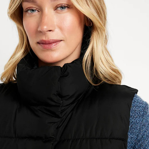 Chaleco Acolchado de Nailon con Estampado de Algodón Cálido para Mujer, Talla Grande, Personalizable, con Cierre de Cremallera, Sin Mangas, Transpirable y de Secado Rápido - Product Image 3