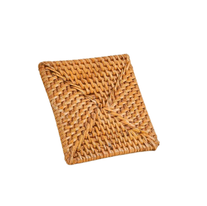 Vente en gros Forme arrondie Rotin Thé Coaters Thé Café Sous-verres décoratifs pour la maison Tapis et tampons - Product Image 6