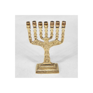 Centro de mesa de Decoración de cumpleaños, soporte de vela Menorah, calidad superior, 7 brazos, portavelas judío de Color dorado - Product Image 5