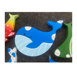 Figure de poisson en bois d'inspiration écologique à des fins décoratives dans les espaces de salon cafés en bord de mer ou boutiques de souvenirs sur le thème nautique - Product Image 3