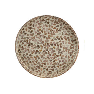 High End Quality Mosaic <b>Decorative</b> <b>Plates</b> Charger Mop Mother of Pearl Inlay Handle Serving Tray Customized Size Made in Vietnam - Product Image 5