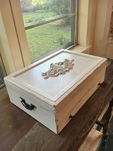 กล่องของขวัญไม้สไตล์ชนบทที่หรูหราขัดสำหรับจัดระเบียบเครื่องประดับงานฝีมือเครื่องสำอางและของเล่นสำหรับตกแต่งคริสต์มาสในบ้าน - Product Image 2