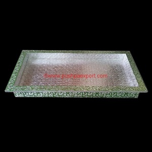 Bandeja de metal de estilo clásico Técnica de esmalte de color ecológica Mejora la belleza para el uso diario Celebraciones festivas Sala de estar - Product Image 1