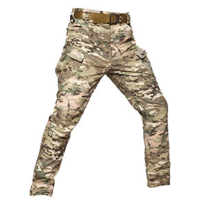 Pantalon cargo unisexe en coton mélangé respirant, coupe ergonomique, coutures renforcées, poches fonctionnelles, confortable pour un usage quotidien - Product Image 2