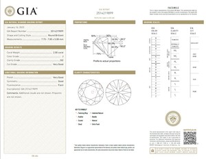 B2B D'Vins para GIA certificado 2,00 CT suelto blanco Natural redondo diamante J Color FL FLOW pureza EX corte joyería pulida - Product Image 2