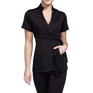 Women Custom Logo High Quality <b>Tunic</b> Spa Thai Massage Beauty Industry Salon Elastic Workwear Spa Uniform For Lady - Product Image 5