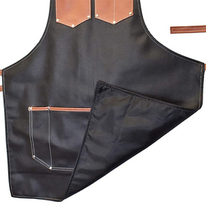Tabliers de taille à sangle en cuir faits à la main de haute qualité Logo personnalisé Vente en gros en usine-Meilleure cuisine de nettoyage multi-usages pour les chefs - Product Image 6