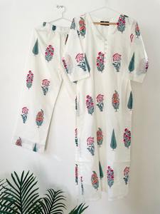 Pine Kurta Co-ord Set Indian Fashion Styling Kurti et pantalon de qualité haut de gamme du fabricant indien - Product Image 5