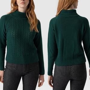 Pull à col roulé en viscose et polyester de couleur unie pour femme, coupe ample, tricoté, manches longues, décontracté, automne-hiver - Product Image 6