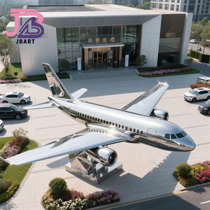 Hàng không chủ đề tượng sân bay thiết bị đầu cuối bằng thép không gỉ máy bay điêu khắc - Product Image 5