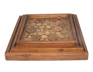 Plateau de service en métal en forme de feuille de conception faite à la main Vente chaude de produits sucrés ou de collations Équipement Dates ou plateau de service de fruits secs - Product Image 4