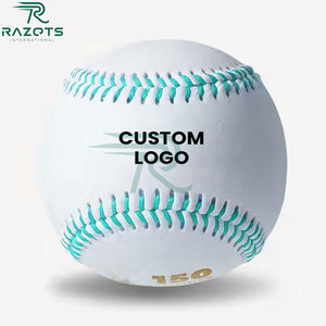 Balle de baseball professionnelle Razorts personnalisée de 9 pouces, accessoires d'entraînement en cuir professionnel - Product Image 2