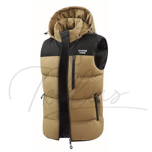 Chalecos Acolchados con Capucha y Diseño de Logotipo Personalizado del Fabricante, Chaleco Acolchado para Hombre para Invierno, Precio al por Mayor, Ropa Casual Impermeable - Product Image 2