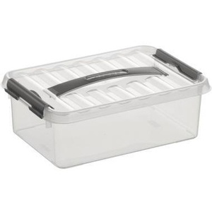 Sunware Q-Line Transparent Plastic <b>Storage</b> Box 30x10x20 cm DIN A5 4L - Product Image 1