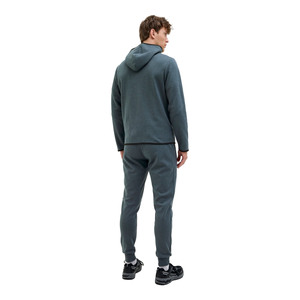 Survêtement pour homme avec fermeture éclair intégrale, 100% coton molletonné, imprimé, jogging deux pièces, vêtements de sport d'hiver - Product Image 4