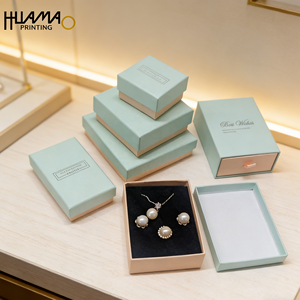 Caja de Joyería de Lujo con Logotipo Personalizado, Directo de Fábrica Huamao, para Anillos, Collares, Pendientes, Embalaje para Regalos de Boda, Venta al Por Mayor para Regalos Navideños - Product Image 2