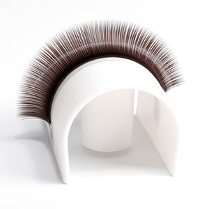 Dark brown <b>lashes</b> colored premium matte <b>volume</b> <b>lashes</b> handmade brown <b>lashes</b> wholesale mink custom logo - Product Image 4