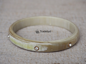 Pulseras de Cuerno Natural Hechas a Mano, Conjunto de Pulseras de Moda Boho de Lujo, Joyería Artesanal Premium con Engaste de Bisel, Unisex, Tradebyd - Product Image 3
