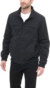 Prix d'usine en gros hommes décontracté noir coupe-vent Bomber veste confortable respirant manches longues debout avant toile - Product Image 2