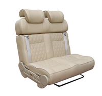 Asiento Cama para Autocaravana, Asientos para Pasajeros, Asientos Plegables para Furgoneta, Asientos Personalizados de 2 Plazas, Sofá Cama de Cuero