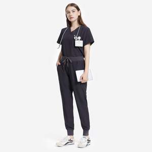 Ensemble de gommages hospitaliers modernes Qualité supérieure Unisexe Médecin Infirmière Uniforme chirurgical Jogger Pantalon Top Logo personnalisé Approvisionnement en vrac - Product Image 5