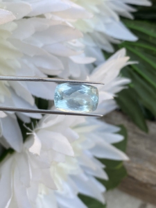 เบาะเพชรพลอยสีฟ้ากะรัตธรรมชาติ8.68กะรัตตัดเป็นเพชรพลอยอัญมณีสีขาวที่น่าตื่นตาตื่นใจหลวมสำหรับทำเครื่องประดับวัสดุมรกต - Product Image 6