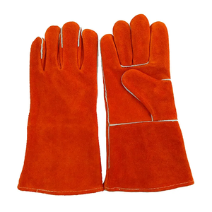 Gants de soudeur en cuir de sécurité résistants aux hautes températures confortables et respirants pour le soudage des travaux industriels - Product Image 4