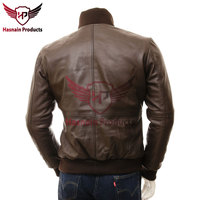 Manteau en cuir marron pour homme: cuir de vachette classique et durable, doublure matelassée en satin, ceinture ajustable, poches chaudes