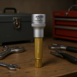 Llave de vaso cuadrada larga Hazet de 1/2'' con perfil de serración XZN - Product Image 3