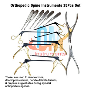 ชุดเครื่องมือผ่าตัดกระดูก Codman Kerrison Rongeurs Bone Curettes 15 ชิ้น สำหรับศัลยกรรมกระดูกและข้อ คุณภาพพรีเมียม |   เครื่องมือแพทย์โอลด์เมด - Product Image 2