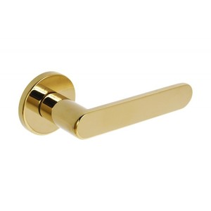 Poignée de porte WENUS FIT KWF O G00 avec plaque ronde, or - Product Image 1
