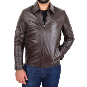 Chaqueta de Cuero de Invierno de Alta Calidad Hecha a Medida para Hombre, de Cuero Vacuno Genuino, con Logotipo Frontal, Estilo Casual, Secado Rápido y Transpirable - Product Image 5